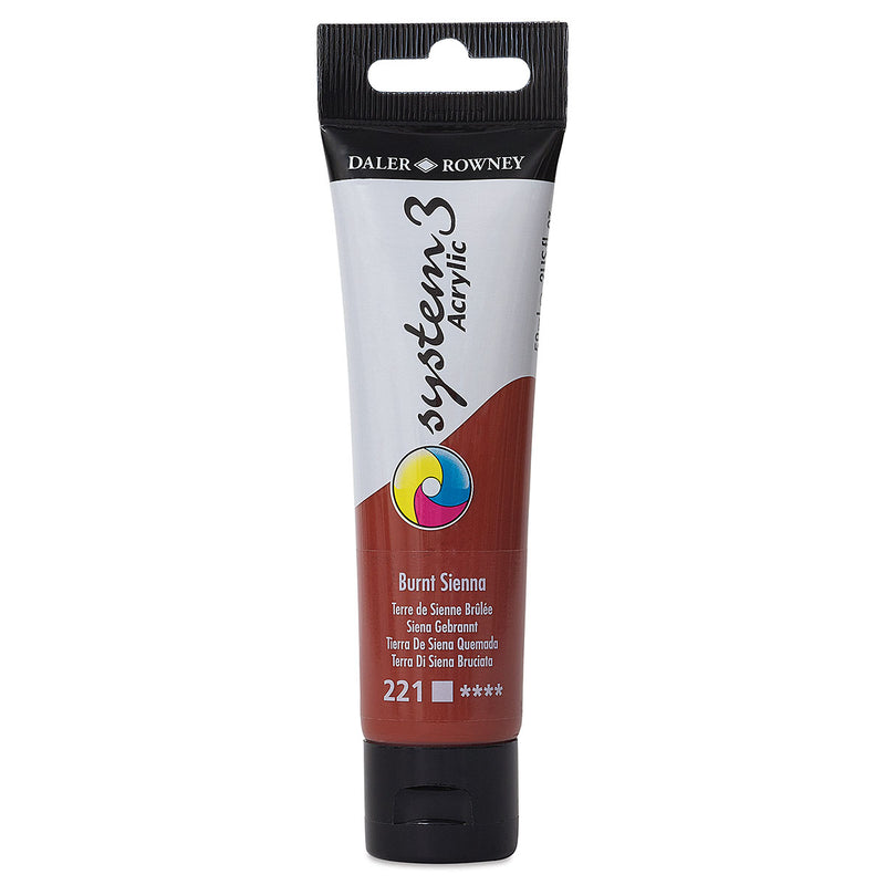 DALER & ROWNEY SYSTEM 3 ACRYLIC 59 ML BURNT SIENNA 059221