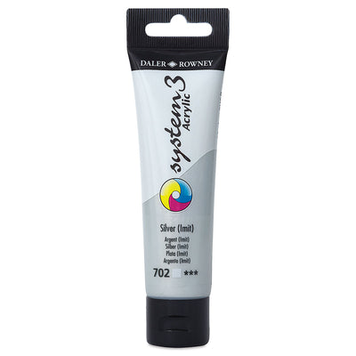 DALER & ROWNEY SYSTEM 3 ACRYLIC 59 ML SILVER LMIT 059702
