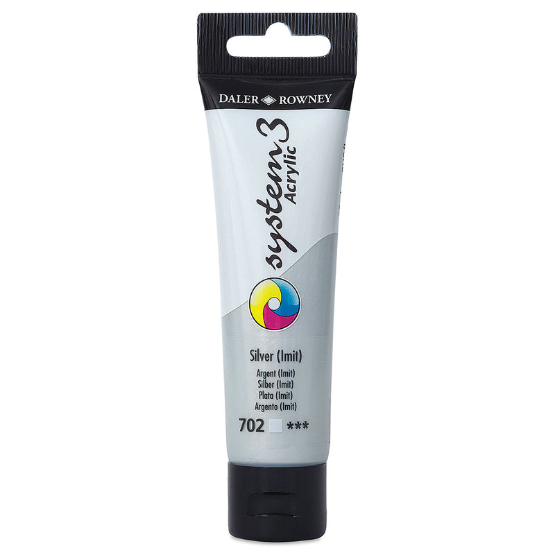 DALER & ROWNEY SYSTEM 3 ACRYLIC 59 ML SILVER LMIT 059702