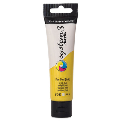 DALER & ROWNEY SYSTEM 3 ACRYLIC 59 ML PALE GOLD LMIT 059708