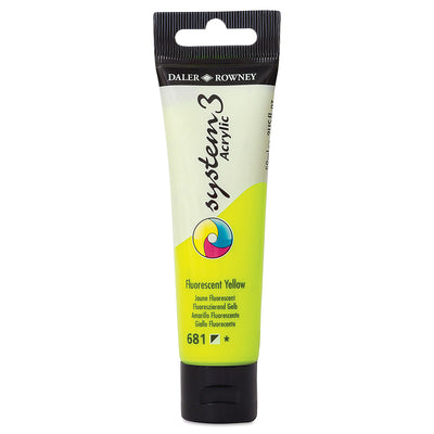DALER & ROWNEY SYSTEM 3 ACRYLIC 59 ML FLUORESCENT YELLOW 059681