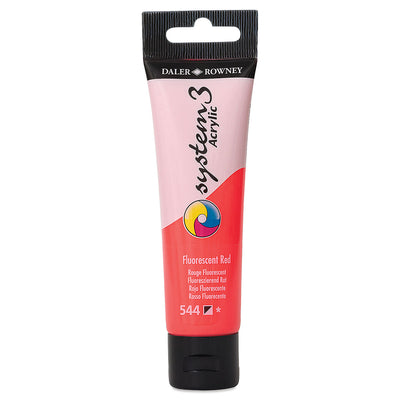 DALER & ROWNEY SYSTEM 3 ACRYLIC 59 ML FLUORESCENT RED 059544