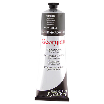 DALER & ROWNEY GEORGIAN OIL COLOUR 225 ML IVORY BLACK (111225034)