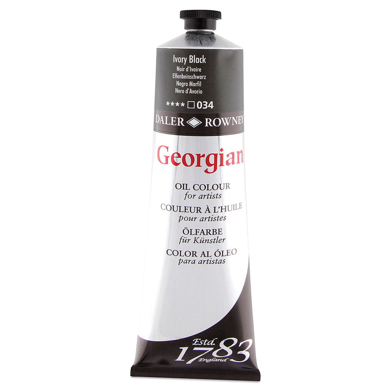 DALER & ROWNEY GEORGIAN OIL COLOUR 225 ML IVORY BLACK (111225034)
