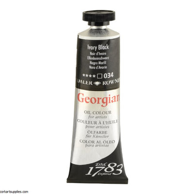 DALER & ROWNEY GEORGIAN OIL COLOUR 38 ML IVORY BLACK (111014034)