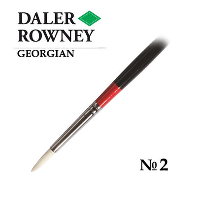 DALER & ROWNEY GEORGIAN HOG HAIR BRUSH ROUND G24 NO 2