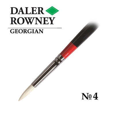DALER & ROWNEY GEORGIAN HOG HAIR BRUSH ROUND G24 NO 4