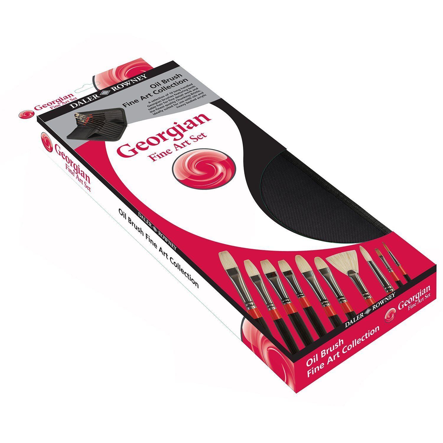 Daler-Rowney Georgian Oil Brush Wallet Set, Hog Bristle & Sable