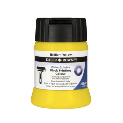 DALER & ROWNEY WATER SOLUBLE BLOCK PRINTING COLOUR 250 ML BRILLIANT YELLOW  (116250607)