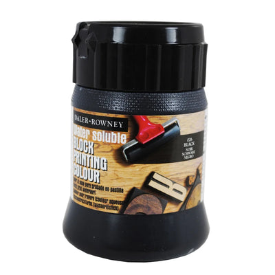 DALER & ROWNEY WATER SOLUBLE BLOCK PRINTING COLOUR 250 ML BLACK  (116250026)