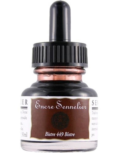 SENNELIER SHELLAC INK BISTRE 30 ML (449)