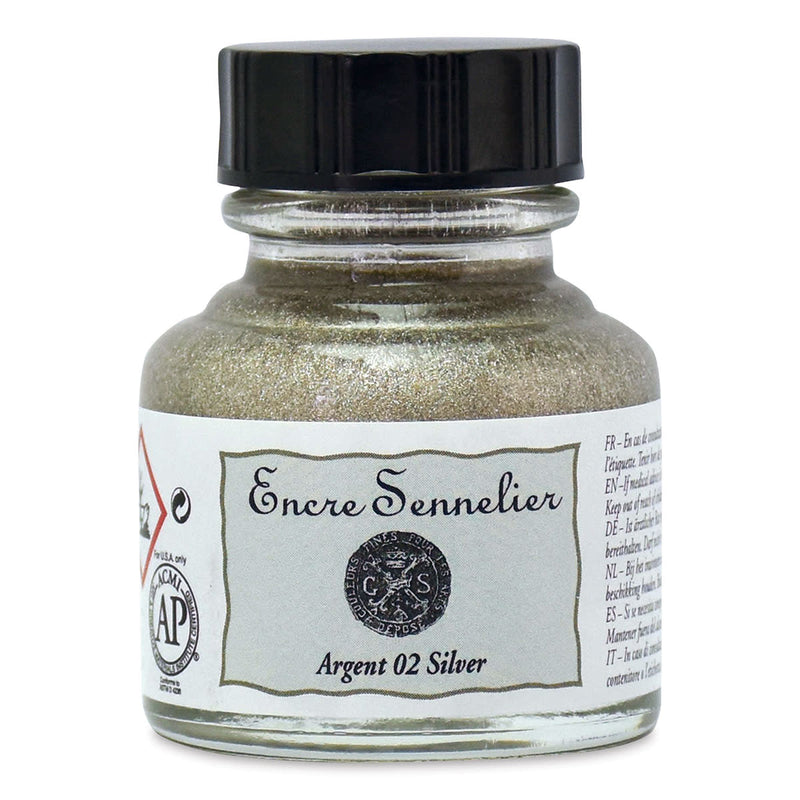 SENNELIER SHELLAC INK SILVER 30 ML (2)