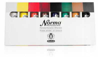 SCHMINCKE NORMA PROFESSIONAL OIL COLOUR SET OF 8 X 60 ML (71 711)