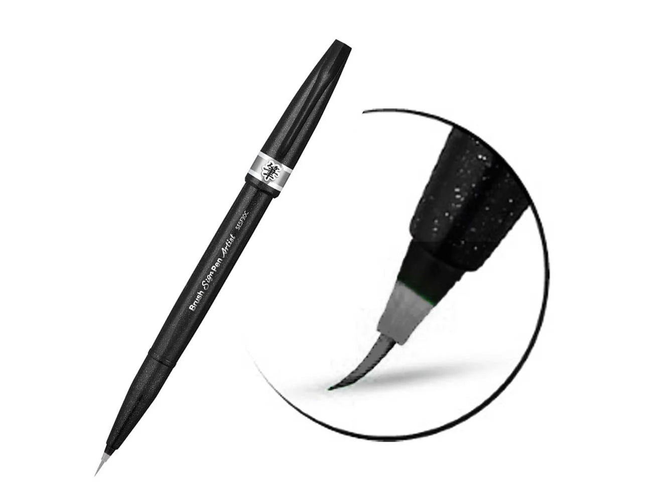 PENTEL BRUSH SIGN PEN ARTIST ULTRA FINE GREY Himalaya Fine Art