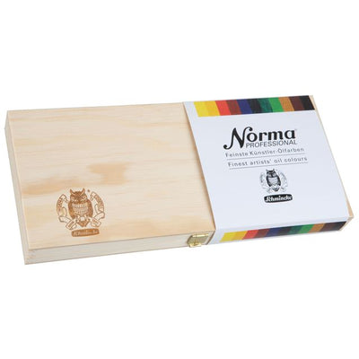 SCHMINCKE NORMA PROFESSIONAL OIL COLOUR WOODEN SET OF 12 X 20 ML 71715097)