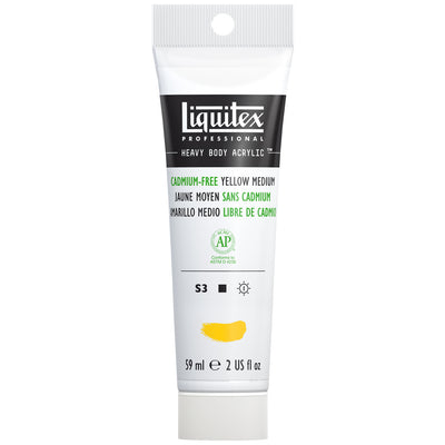 LIQUITEX PROFESSIONAL HEAVY BODY ACRYLIC 59 ML CADMIUM FREE YEL MED  S3