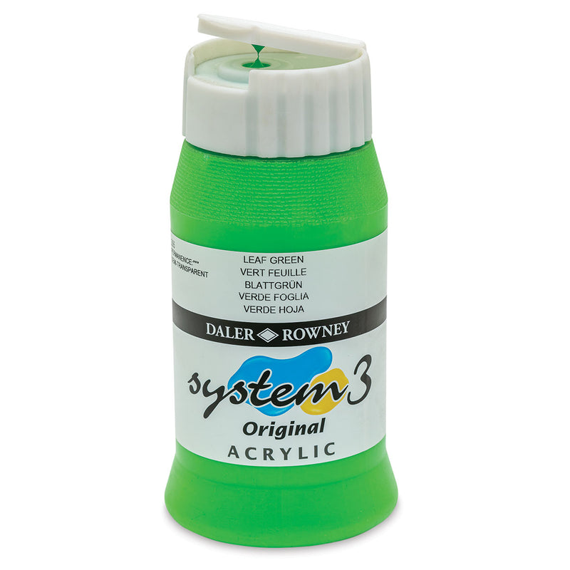 DALER & ROWNEY SYSTEM 3 ACRYLIC 500 ML LEAF GREEN 500355