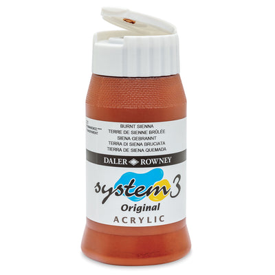 DALER & ROWNEY SYSTEM 3 ACRYLIC 500 ML BURNT SIENNA 500221
