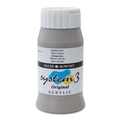 DALER & ROWNEY SYSTEM 3 ACRYLIC 500 ML WARM GREY 500078