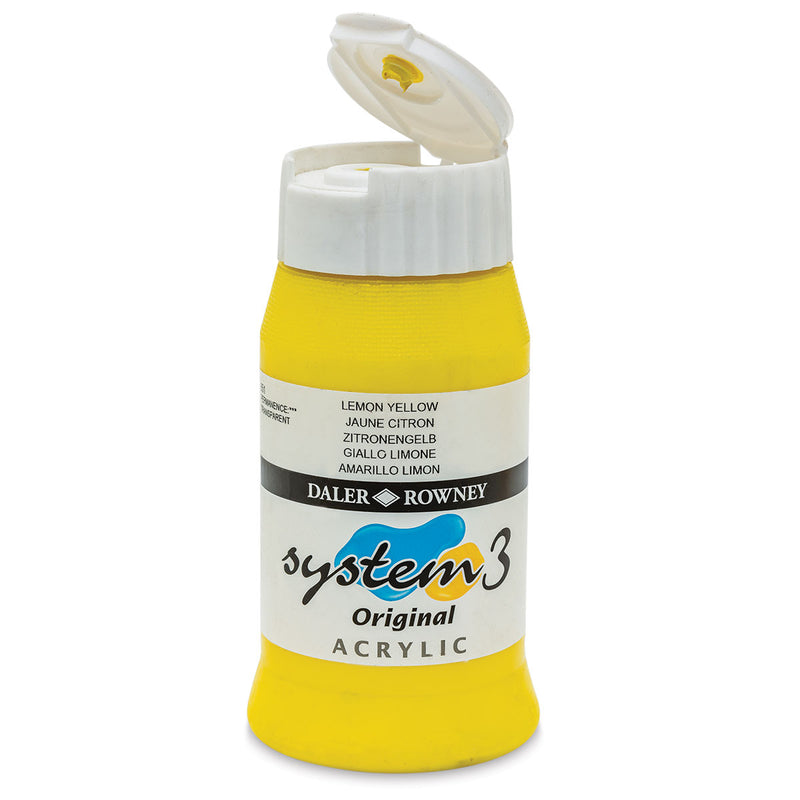 DALER & ROWNEY SYSTEM 3 ACRYLIC 500 ML LEMON YELLOW 500651