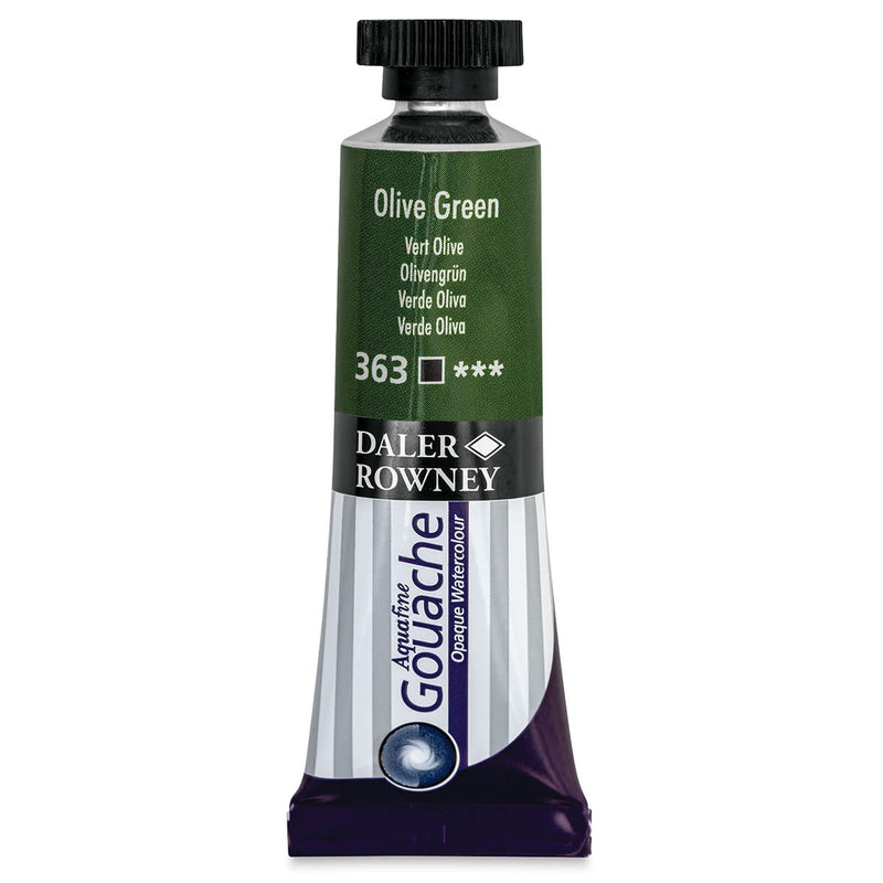 DALER & ROWNEY AQUAFINE GOUACHE OLIVE GREEN 15 ML (136015363)