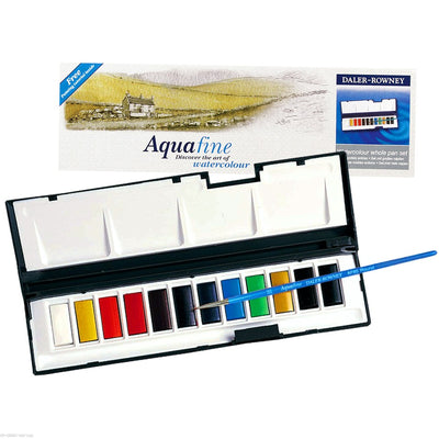 DALER & ROWNEY AQUAFINE WATER COLOUR PAN SET OF 12 (131900888)