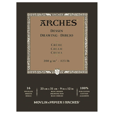 ARCHES DRAWING PAD 16 SHEETS 200G 9" X 12"