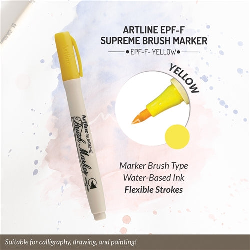 ARTLINE BRUSH TIP MARKER YELLOW