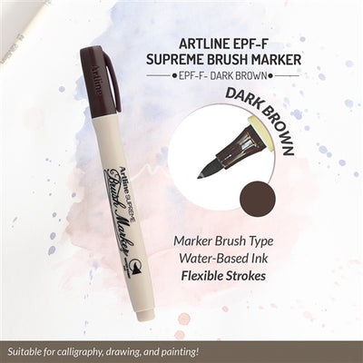 ARTLINE BRUSH TIP MARKER BROWN