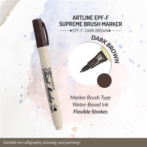 ARTLINE BRUSH TIP MARKER BROWN