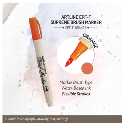 ARTLINE BRUSH TIP MARKER ORANGE