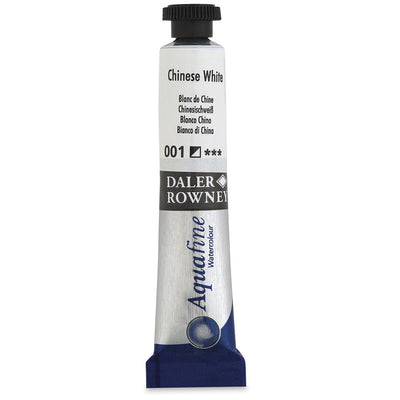 DALER & ROWNEY AQUAFINE WATER COLOUR TUBE 8 ML CHINESE WHITE (131008001)