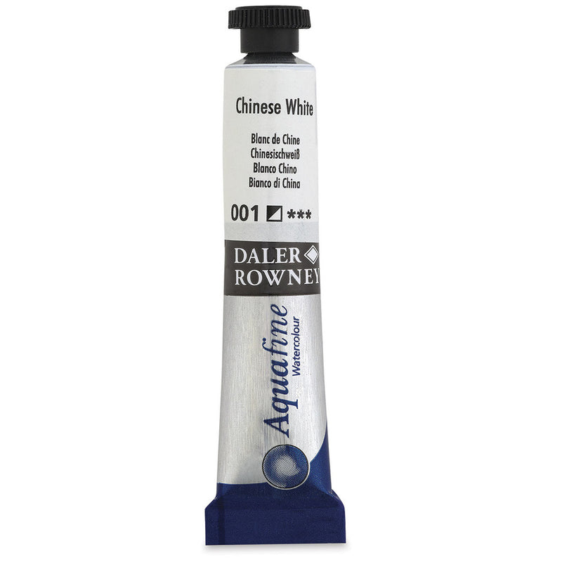 DALER & ROWNEY AQUAFINE WATER COLOUR TUBE 8 ML CHINESE WHITE (131008001)
