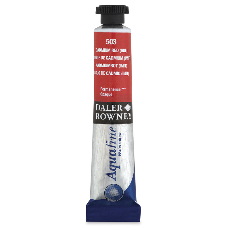DALER & ROWNEY AQUAFINE WATER COLOUR TUBE 8 ML CADMIUM RED HUE (131008503)