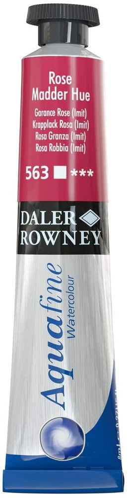 DALER & ROWNEY AQUAFINE WATER COLOUR TUBE 8 ML ROSE MADDER HUE (131008563)