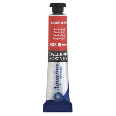 DALER & ROWNEY AQUAFINE WATER COLOUR TUBE 8 ML VERMILION HUE (131008588)
