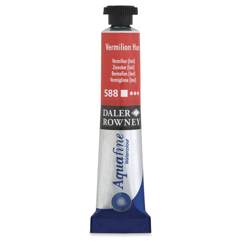 DALER & ROWNEY AQUAFINE WATER COLOUR TUBE 8 ML VERMILION HUE (131008588)
