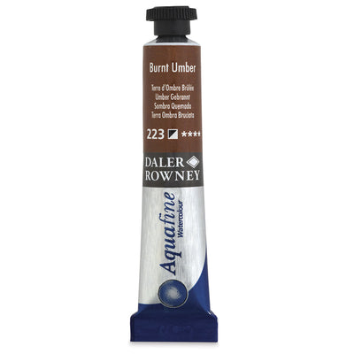 DALER & ROWNEY AQUAFINE WATER COLOUR TUBE 8 ML BURNT UMBER (131008223)