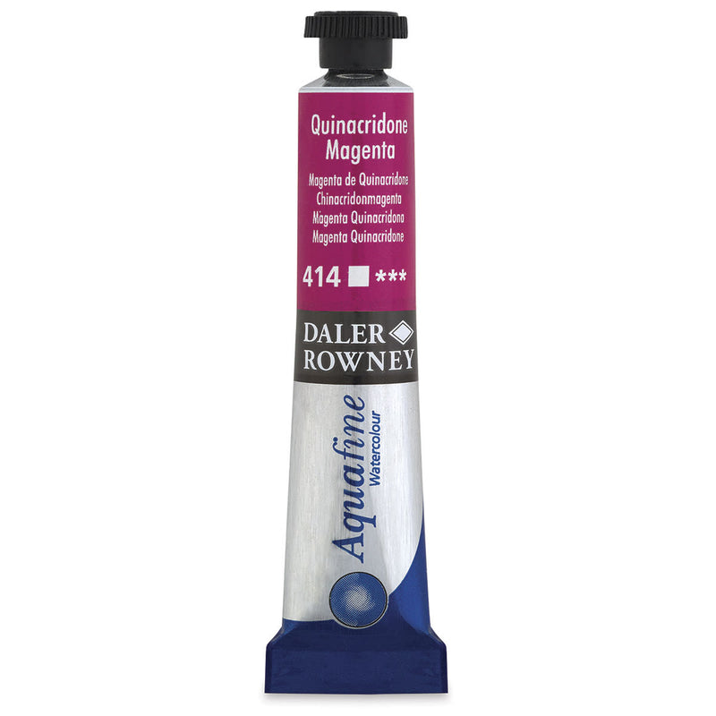 DALER & ROWNEY AQUAFINE WATER COLOUR TUBE 8 ML QUINACRIDONE MAGENTA (131008414)