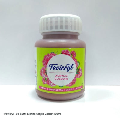 FEVICRYL ACRYLIC COLOUR 01 BURNT SIENNA 100 ML