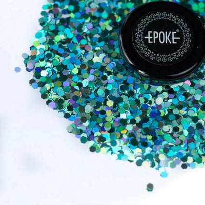 EPOKE GLITTER CHUNKY TEAL HOLO 15 GMS