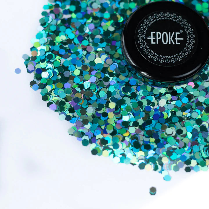 EPOKE GLITTER CHUNKY TEAL HOLO 15 GMS