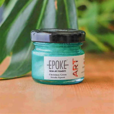 EPOKE RESIN ART PIGMENT CHRISTMAS GREEN METALLIC GEL 75 GMS