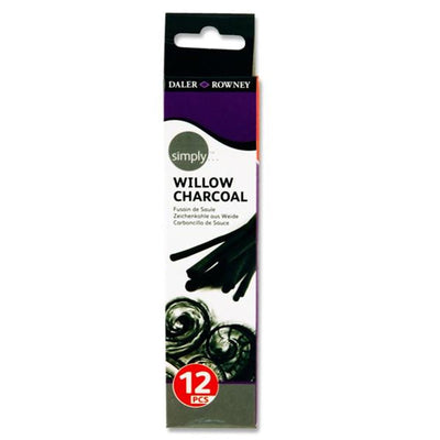DALER & ROWNEY WILLOW CHARCOAL STICK  SET OF 12 (157700012)