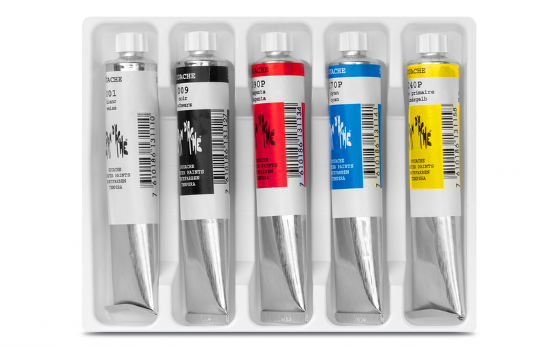 CARAN DACHE GOUACHE STUDIO PRIMARY SET OF 5 X 21 ML