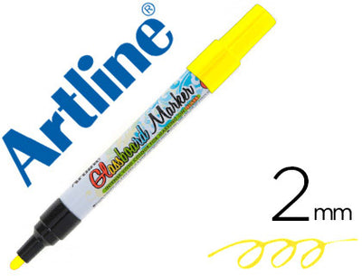 ARTLINE GLASSBOARD MARKER FLUROSCENT YELLOW 2.0 MM (EPG 4 FL YELLOW)