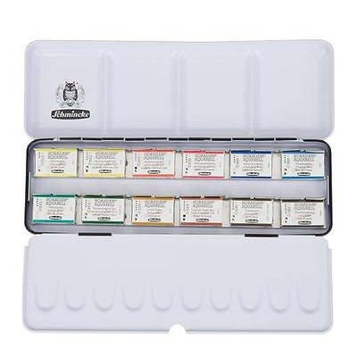 SCHMINCKE HORADAM AQUARELLBOX 12 1/2 GD + ACCESSORIES SET OF 12 (74802)