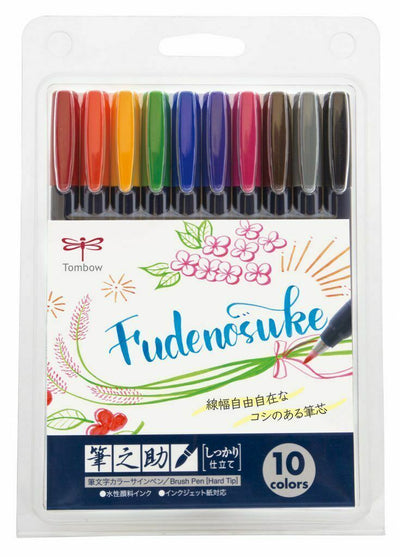 TOMBOW FUDENOSKUE BRUSH PEN SET OF 10 (WS-BH10C)