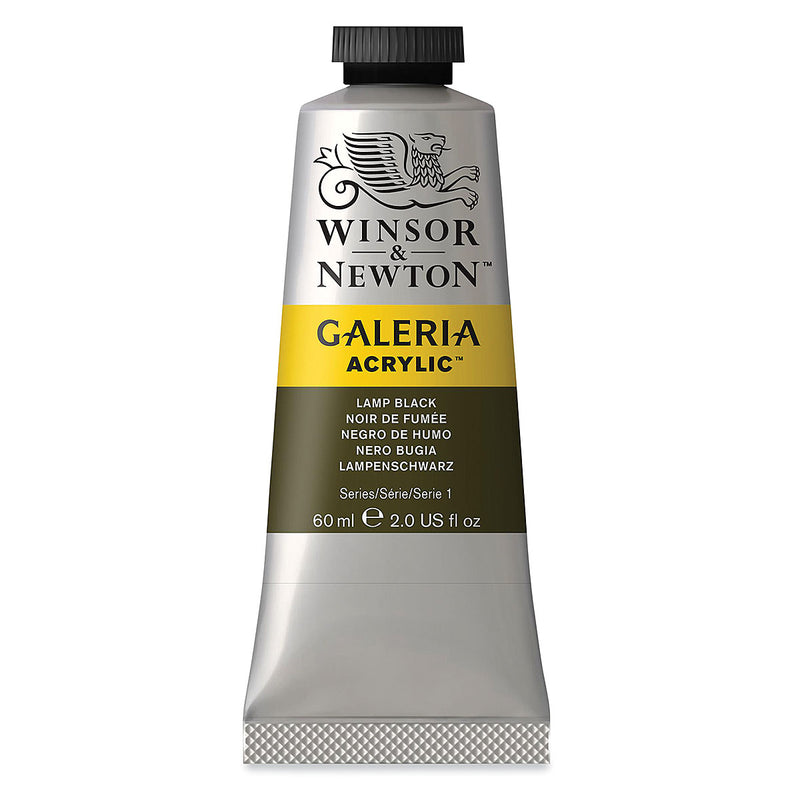 WINSOR & NEWTON GALERIA ACRYLIC COLOUR LAMP BLACK 60 ML (2120337)