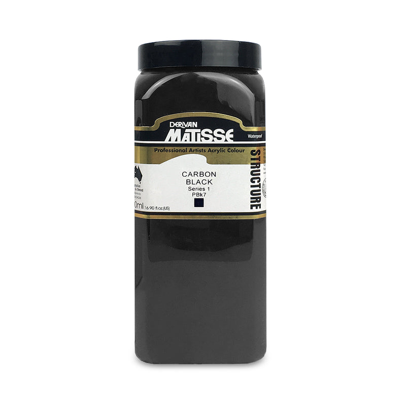 MATISSE STRUCTURE ACRYLIC 500 ML C SR1 5 ARBON BLACK 1M5CBK